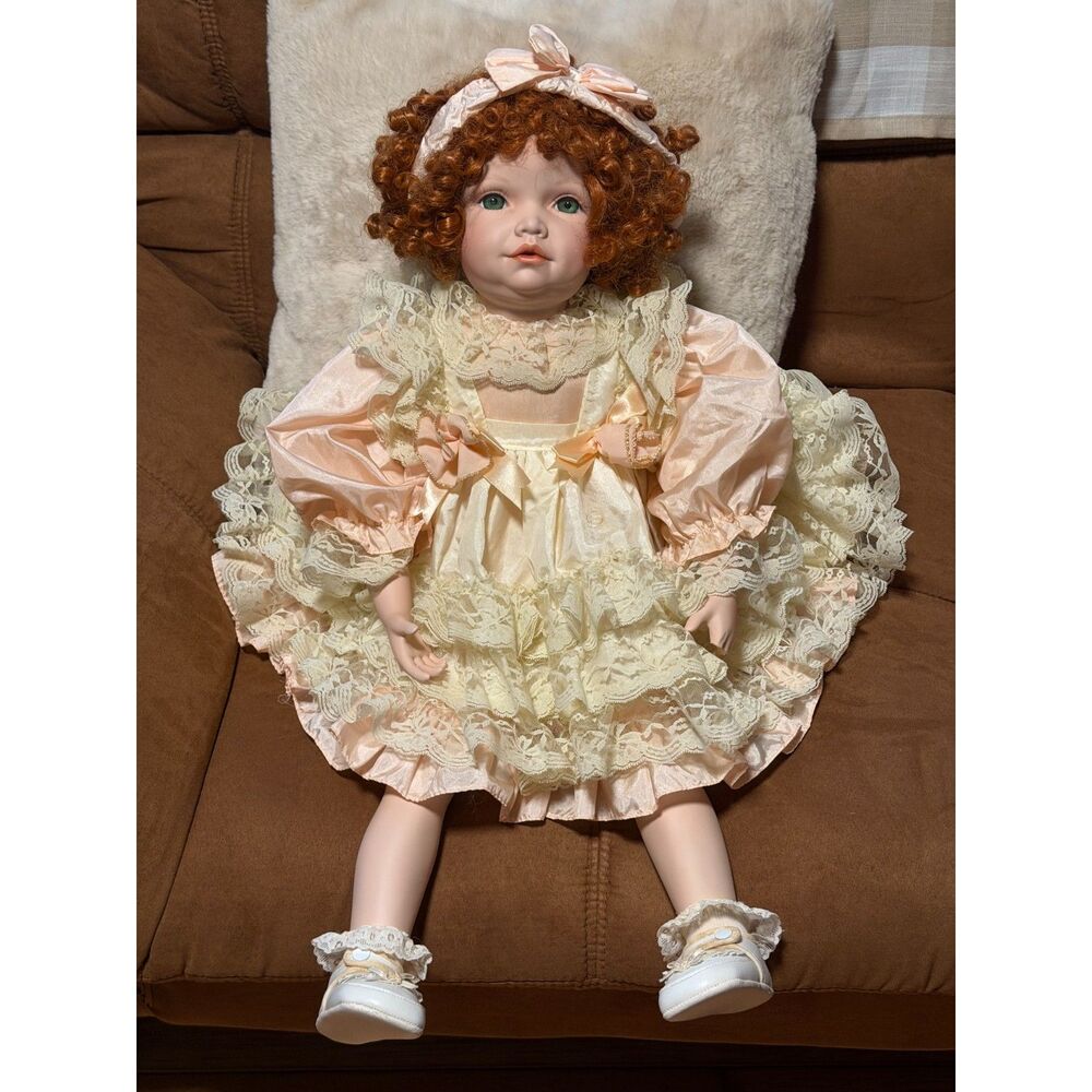 Vintage Wings Porcelain Doll 1996 Ltd Ed 403/1000 Lace Dress AS IS Read